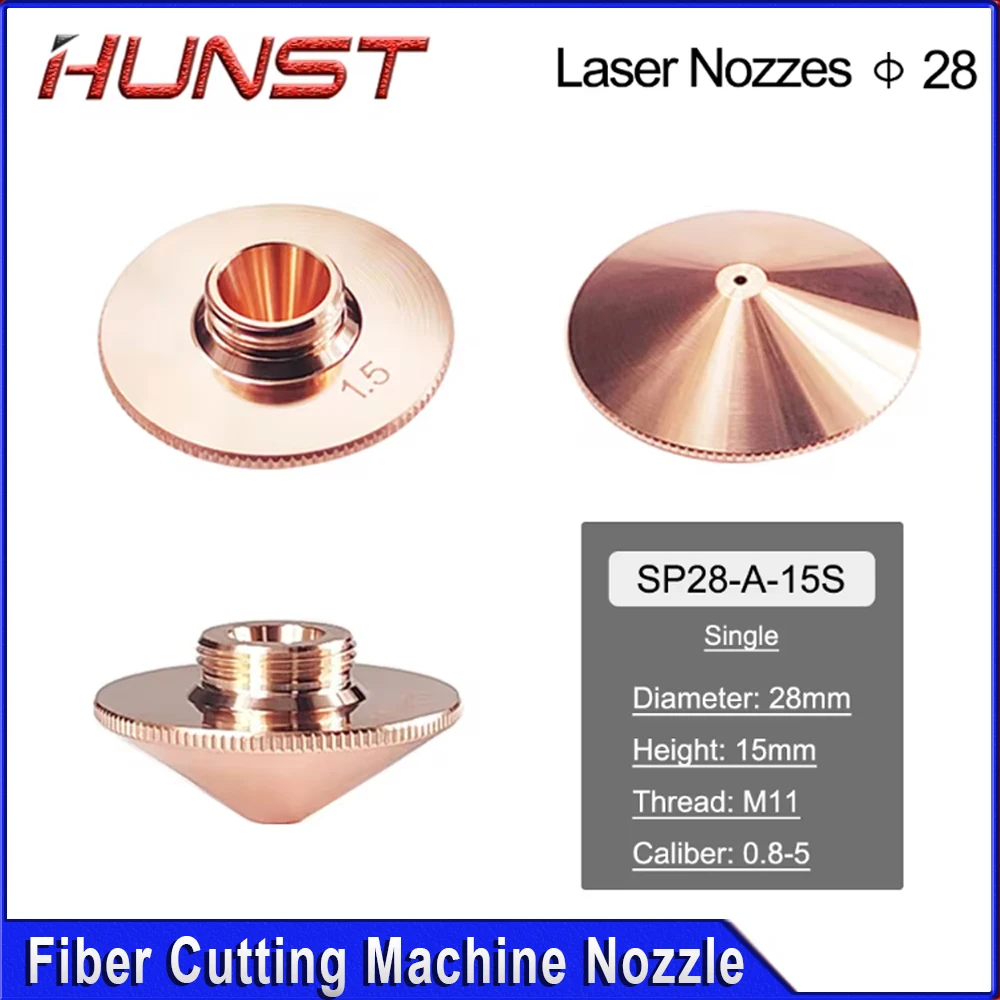 HUNST 10 قطع Raytools فوهة ليزر طبقة واحدة ومزدوجة قطرها 28 مللي متر قطر 0.8-4.0 رأس قطع الألياف المناسب