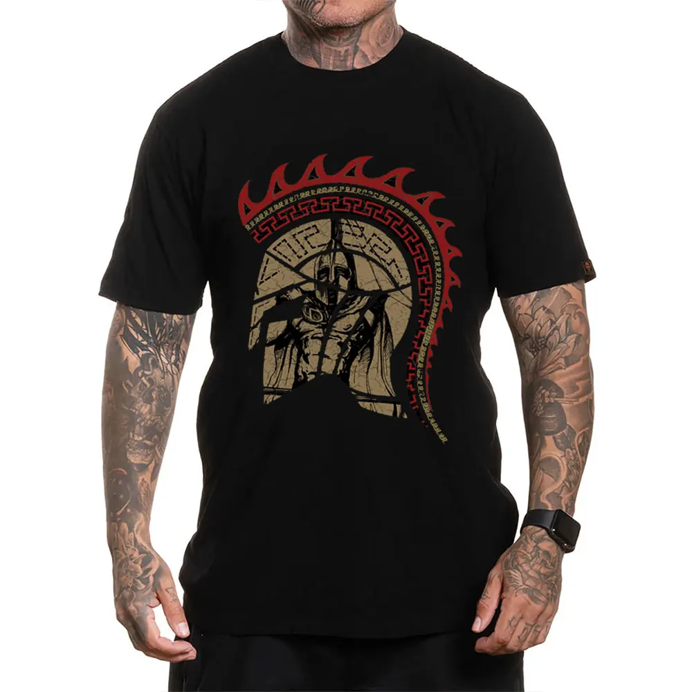 0202 Spartan warrior helmet Ancient greece Gift T Shirt This is sparta Norse mythology Graphic Tee Large size tops S-6XL