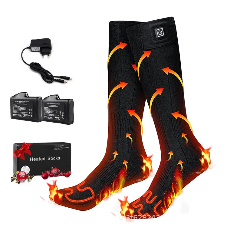 Heated Socks with Bluetooth App Temperature Control, Rechargeable 7.4V Battery Powered Electric Warming Socks for Skiing Snow