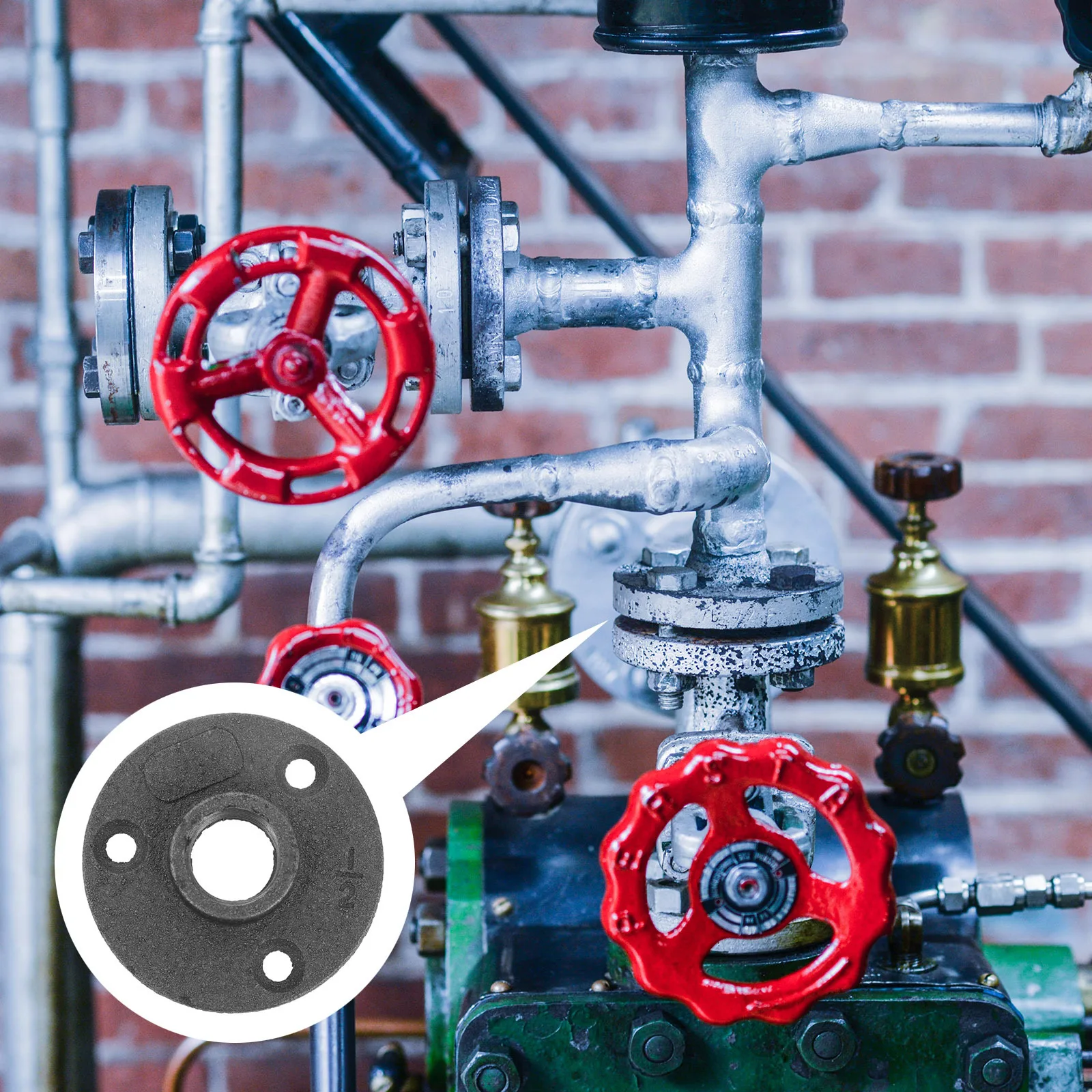 

10Pcs Cast Iron Floor Flange Fittings Sturdy Flange Fixed Bases for Wood Board Wall Mounting Shelf Support Fittings