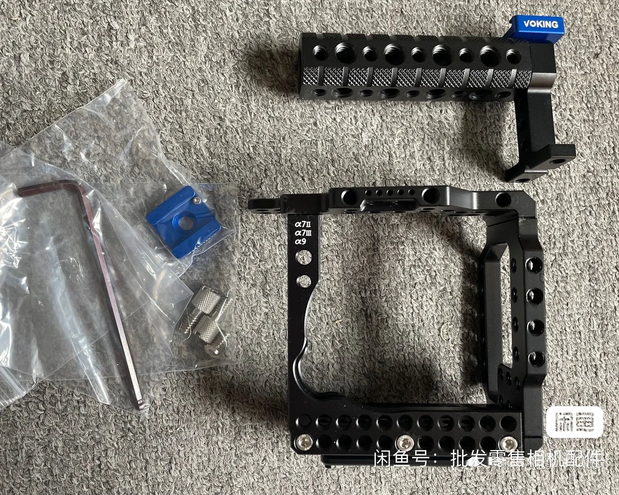 Mcoplus VK-A72K هيكل قفصي الشكل للكاميرا الألومنيوم كاميرا فيديو تلاعب مع قاعدة نوع أركا لسوني A9 A7III A7II A7R III A7R II A7S II كاميرا #4