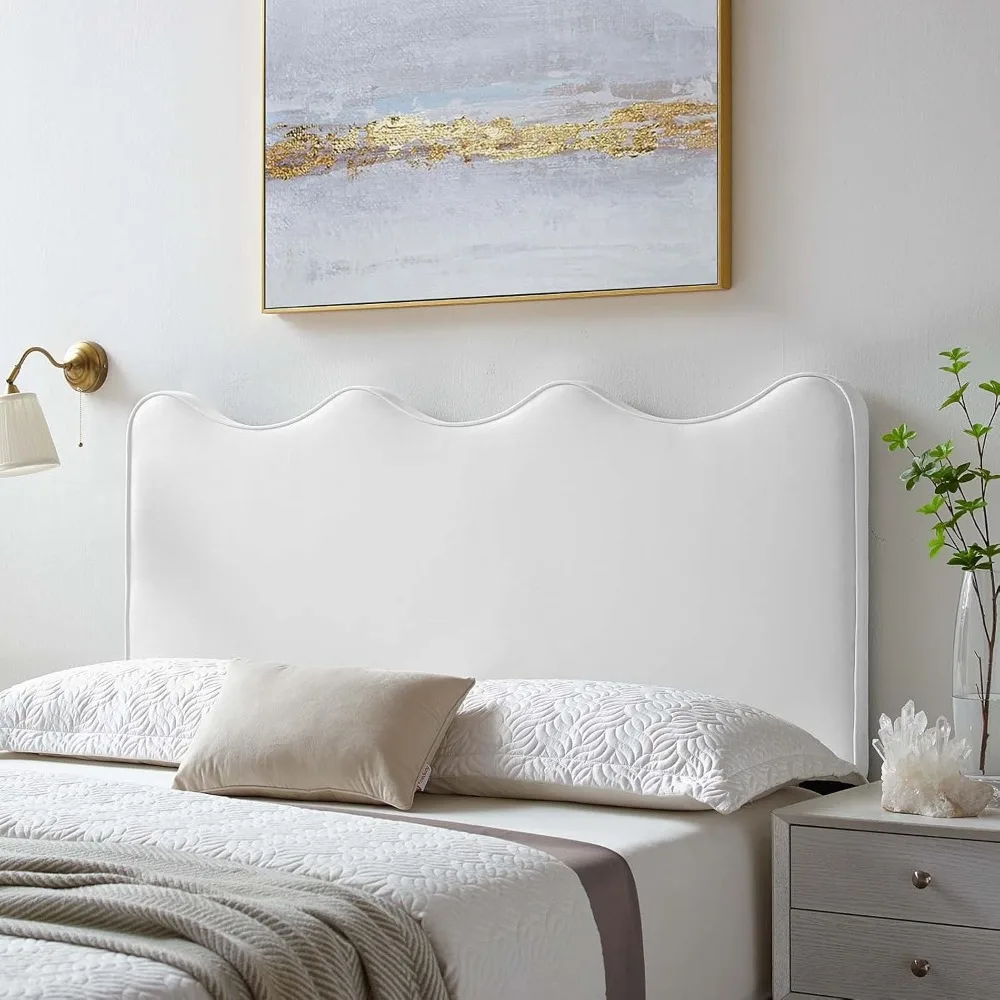 

Athena Performance Velvet Full/Queen Headboard in White