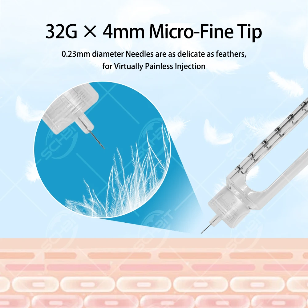 INSUPEN 32G x 4mm Ultra-Fine Insulin Pen Needles – Triple Sharpened & Universal Compatibility, 100-Piece Box，(Exp. Oct 2026 ）