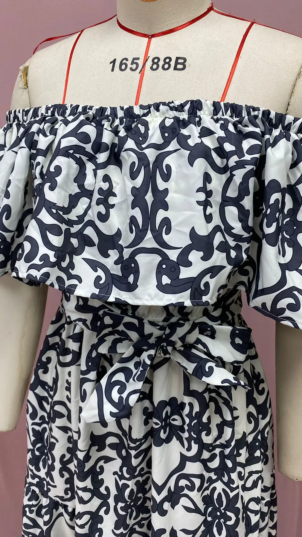 Moda damska długa sukienka z nadrukiem seksowna Off ramię linia A kwiatowy nadruk Maxi sukienki Boho Retro Party wieczór Vestidos kobieta