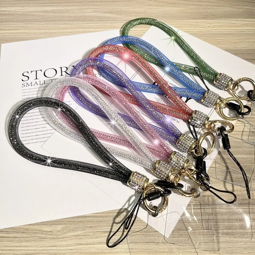 Fashion Durable Hanging Cord Mobile Phone Rope Advanced Nylon Mesh Rope Phone Case Accessories Temperament Mobile Phone Chain