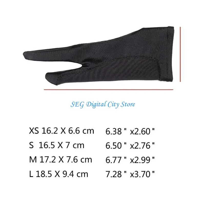 U75B Anti-Touch-Zwei-Finger-Handmalerei Handschuhe für Pad Tablet Universal Zeichnung