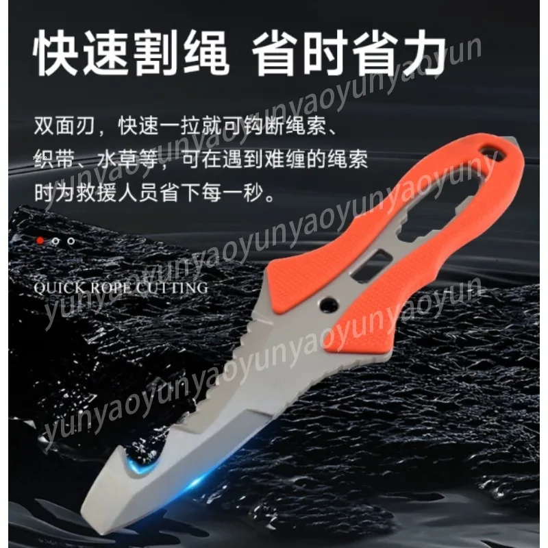 Portable Titanium Alloy Rope Cutter Multifunctional Emergency Survival Cutting Tool for Outdoor Camping Daily Safety Use