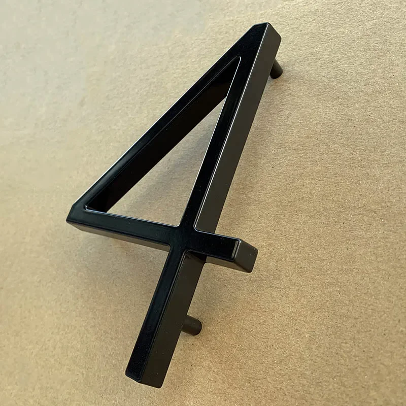 

125/152 мм плавающие номера дома от 0 до 9, металлические черные дверные номера, адресные знаки, дверные таблички, уличные настенные садовые таблички