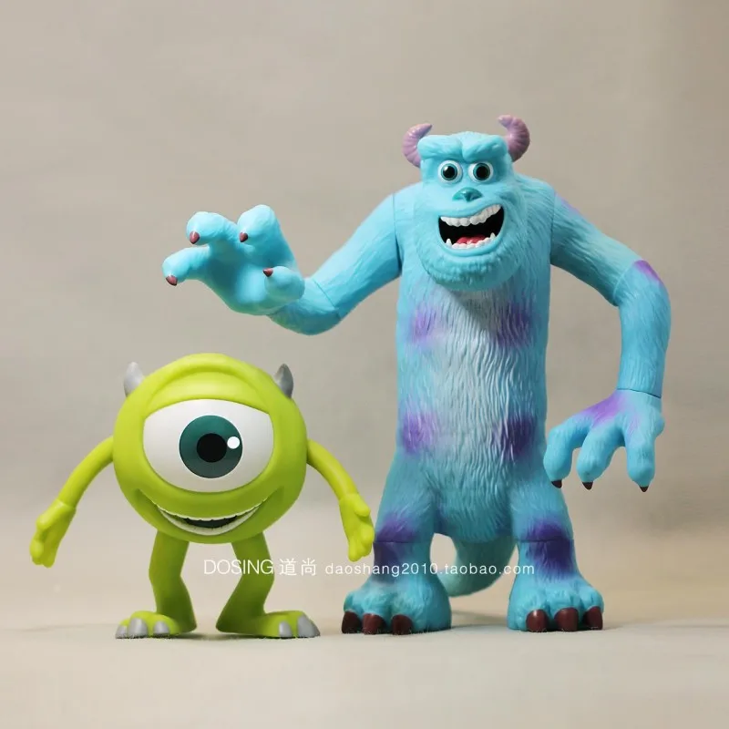 Figuras de acción de Disney para niños, Mini muñeca de Anime, Monsters, Inc, Mike, Wazowski, Sullivan, 15-25cm, modelo de hucha para niños, Gif