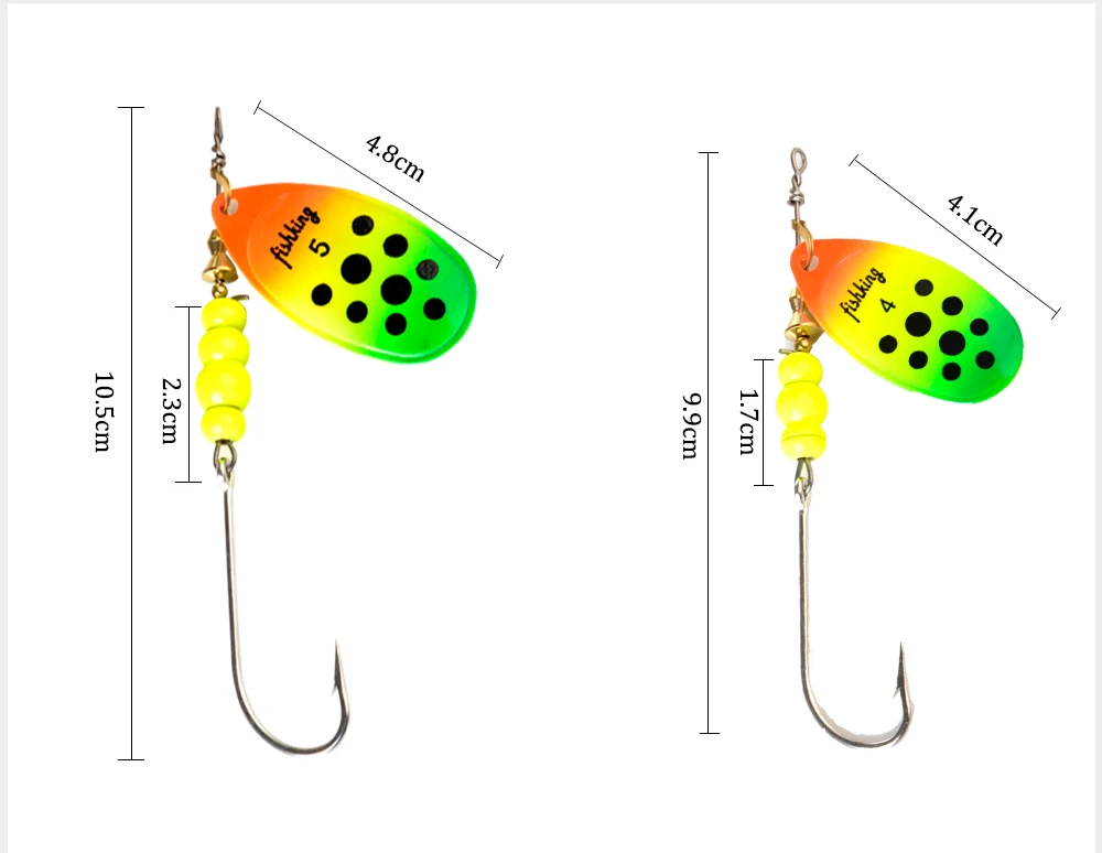 NGB Angelköder Spinnerbait Einzelhaken 4,1g 5g 7,8g 10,5g 15g Spoon Bass Hardbaits mit hochwertigem Haken für Hecht und Karpfen – Detail 5