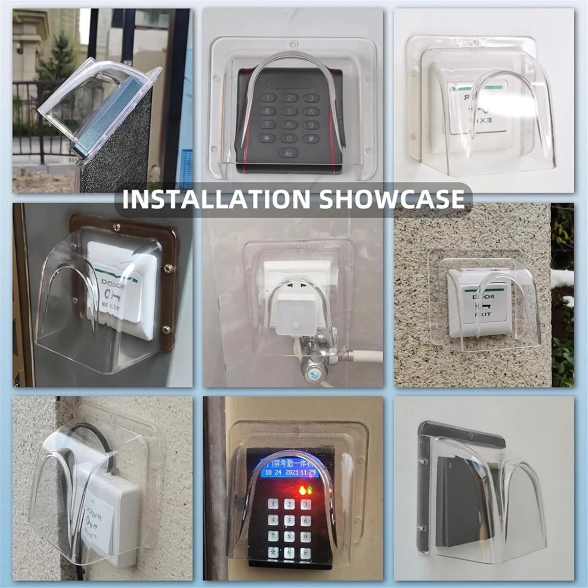 ABIY-Model 86 Switch Waterproof Cover,Waterproof PC Rain Cover for Door Access Control Keypad Controller Rainproof Cover