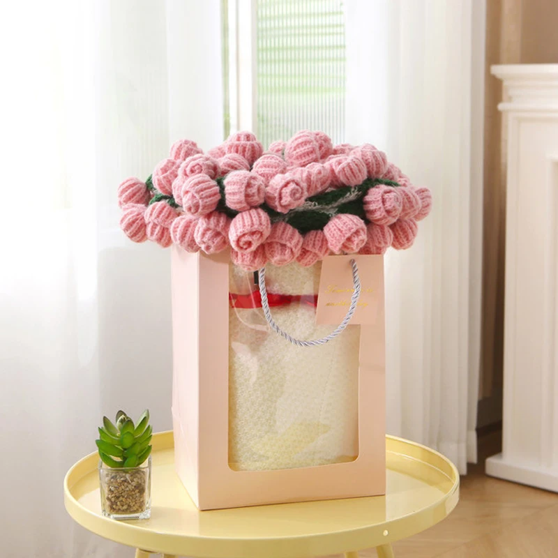 110cm 52 Rose Sofa Throw Blanket Valentine Day Gifts Round Creative Soft Bed Blanket For Couch Romantic