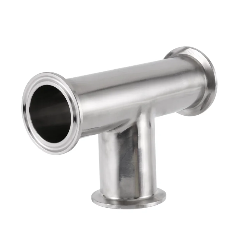 ABRW-3 Pezzi 1.5 Pollici 38 Millimetri Sanitario Tri Morsetto 3 Vie Tee In Acciaio Inox 304 Ghiera Sanitaria Tee Connettore Raccordo Per Tubi