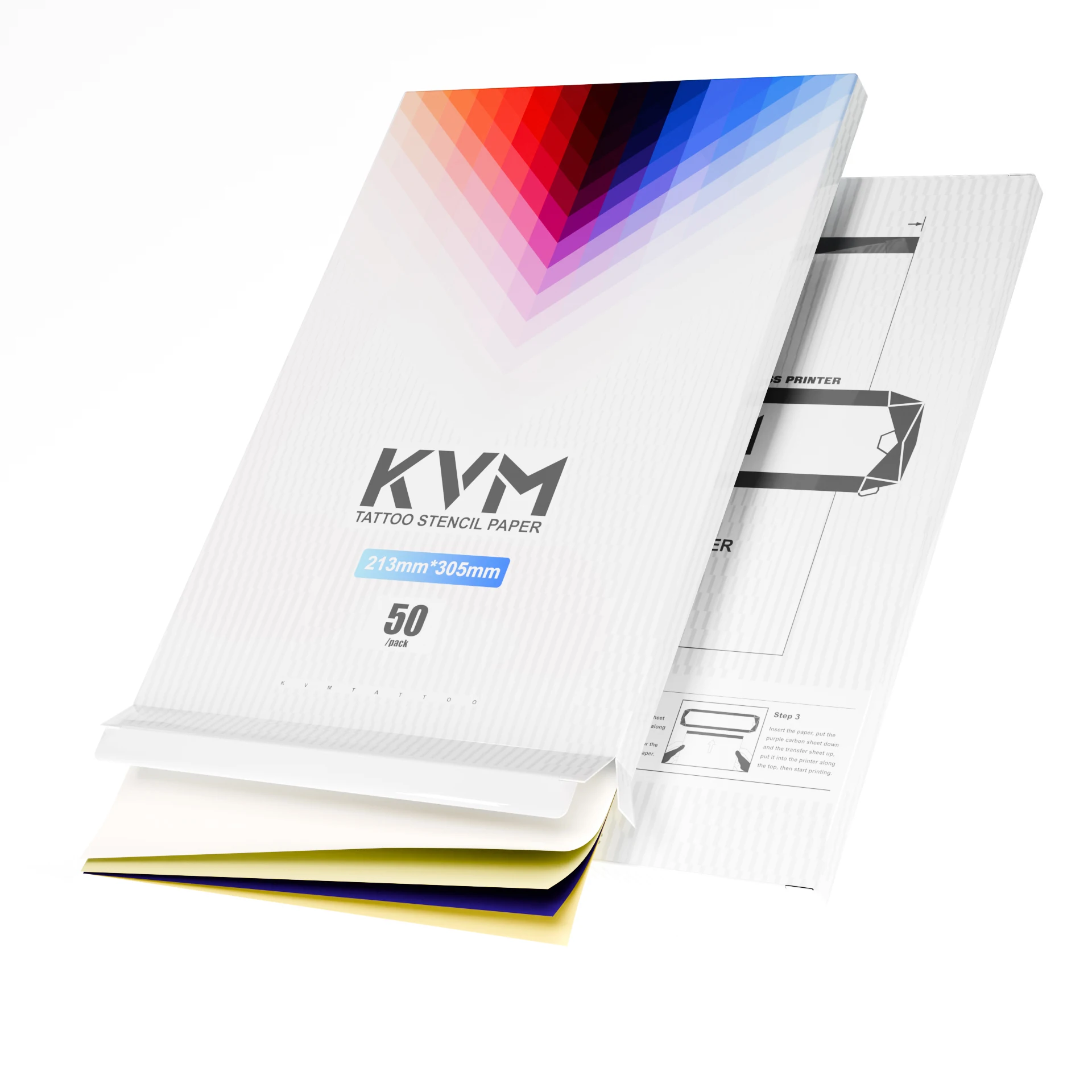 KVM Tattoo Stencil Transfer Paper A4 Size 50 100 Sheets Thermal Tattoo Template Paper for Thermal Copier Printer Tattoo Studio