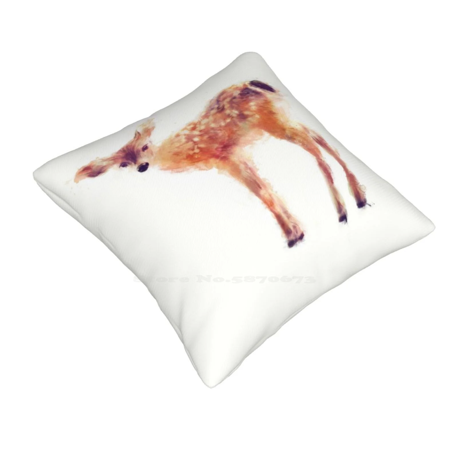 Fawn Home Sofa Car Waist Throw Pillowcase Fawn Deer Doe Baby Nature Animals Wildlife Wilderness Fauna Forest Woodland Creature