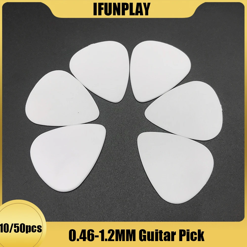 10/50pcs 0.71mm ABS Acoustic Electric Ukulele Guitar Picks Antislip Standard Mediators Plectra Plectrum Guitarra Accessories