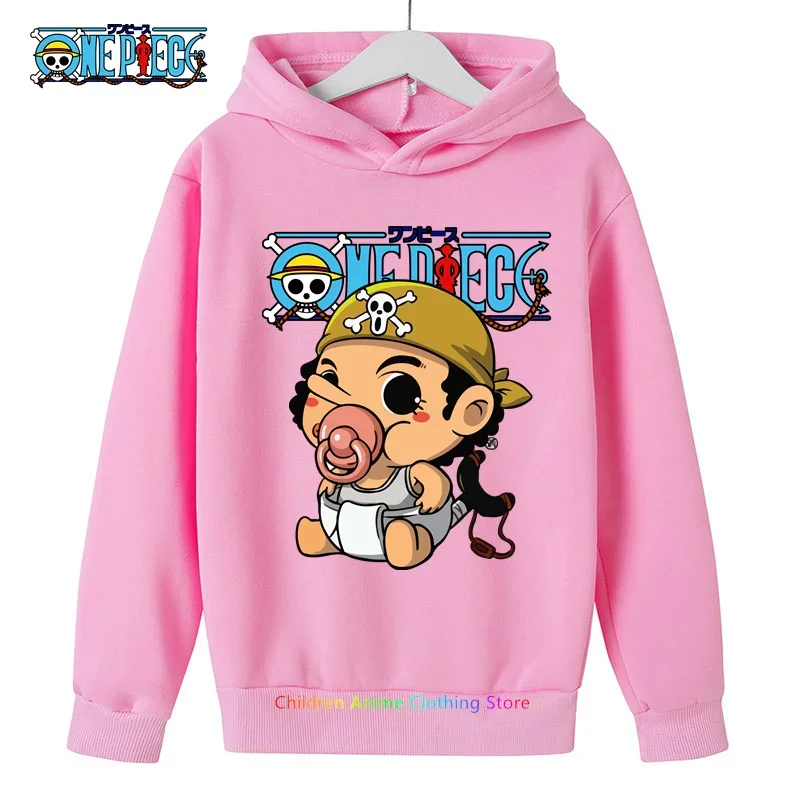 Kids Sweatshirts One Pieces Jersey Boys Chopper Hoodie Girls Fall Winter Warm Sweater Children's Sportswear Ages 3-14