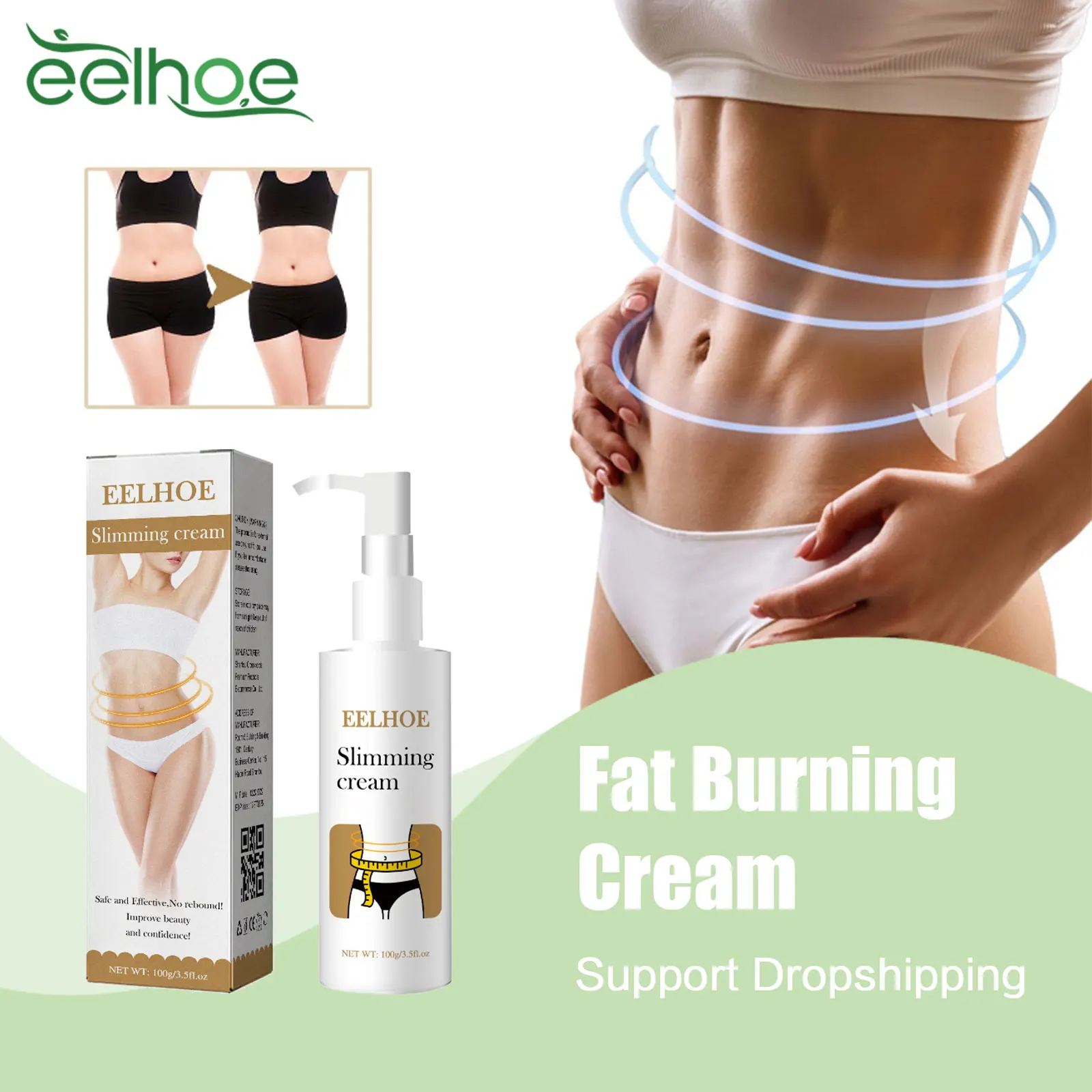 Belly Fat Burner Cream W-Eight Loss Belly Lift Firming Arms Thighs Shaping Slim Anti Cellulite Promote Metabolism Beauty Product