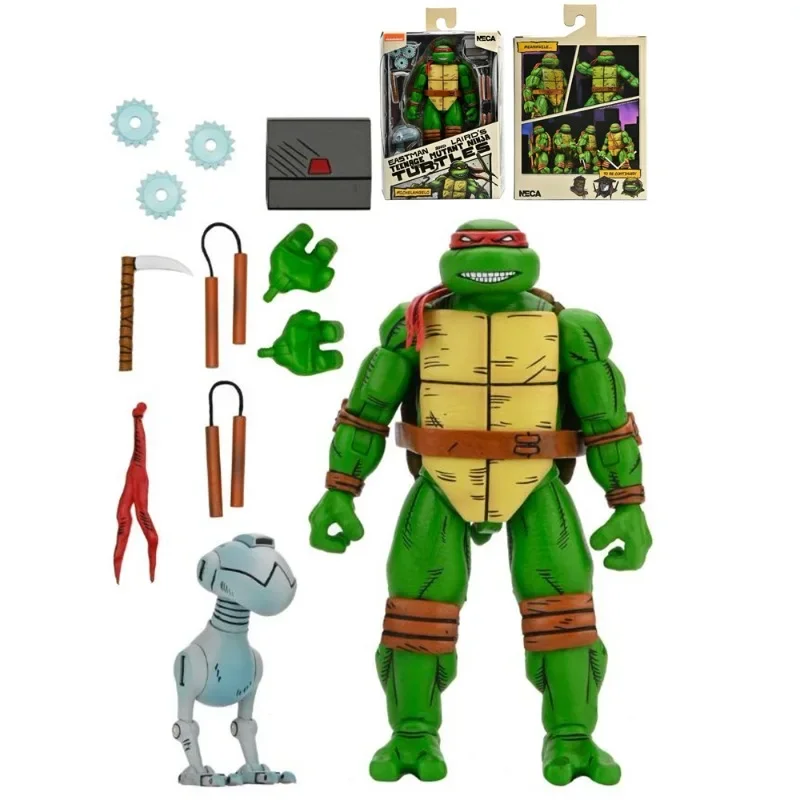 Neca Figura de Acción de 7 Pulgadas de Donatello de las Tortugas Ninja con Accesorios, Empaque en Caja a Color, Juguete Coleccionable con Articulaciones Móviles