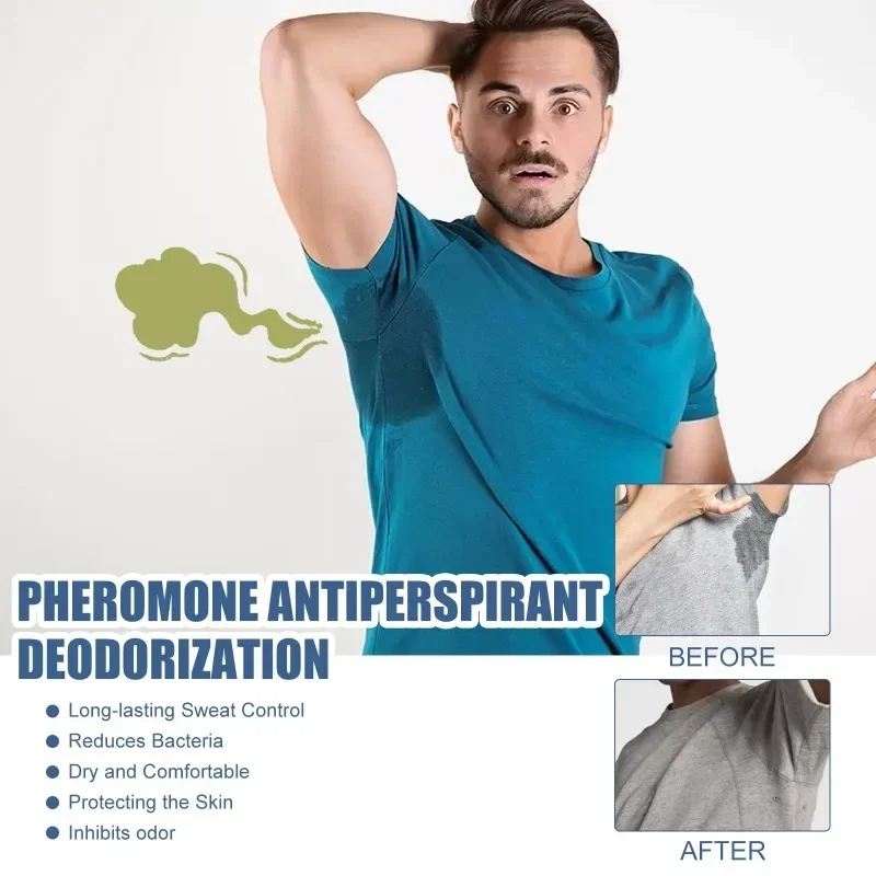 Bouteille anti-sudorifique pour hommes, dépistolet ant corporel, anti-transpiration, nettoyant pour les ati elles, gel anti-odeur, séchage rapide, soins durables