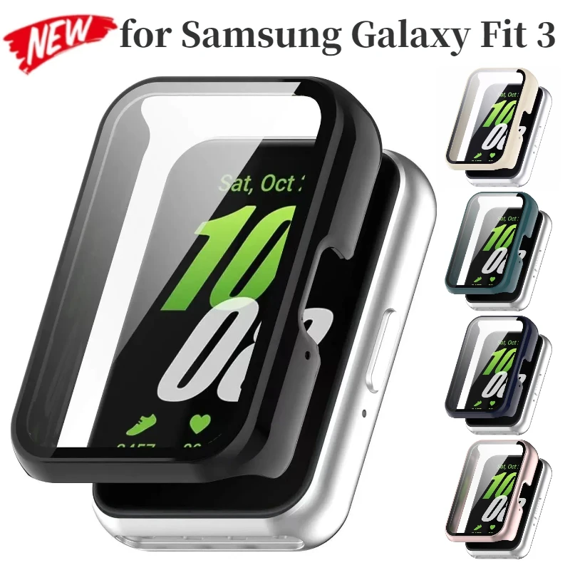 HD Glass+PC Case For Samsung Galaxy Fit 3 All-around For Samsung Galaxy Fit 3 Anti-scratch Bumper Protector Cover Accessories