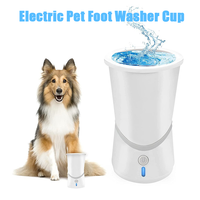 Dog Paw Cleaner Cup Soft Silicone USB Electric Pet Foot Washer Cup Automatic Paw Clean Brush Beauty Foot Cleaning Device