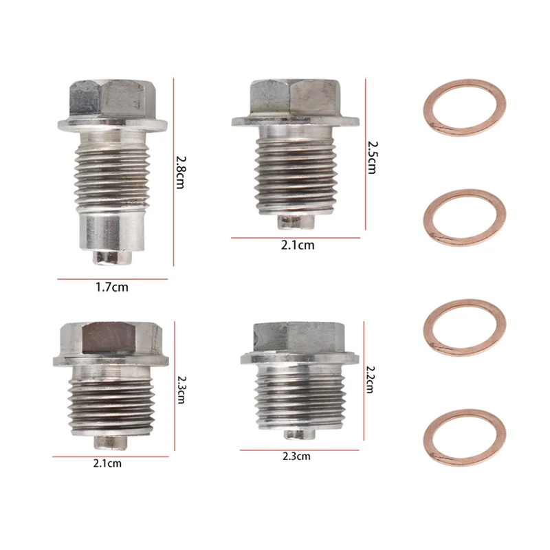 

6 шт. M12X1.25, M14X1.5, M16X1.5, M18X1,5 винт масляного поддона, всасывающая железная пробка для слива масла коробки передач из нержавеющей стали OS-1003