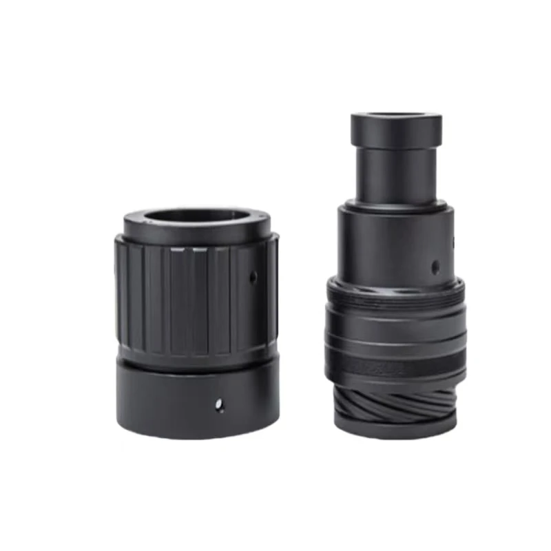 

CNC machined aluminum alloy precision lens connecting cylinder, industrial lens housing, optical accessories sleeve