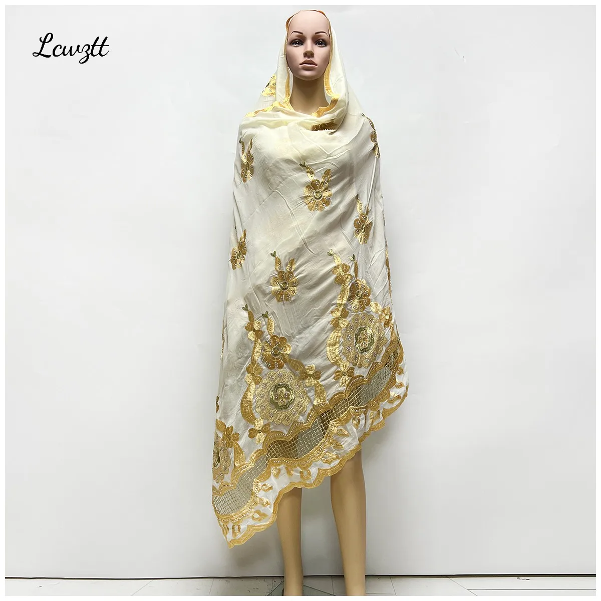 

2023 New African Women Scarf Soft Cotton Hollow Out Devise Scarf Dubai Isalmic Scarf Embroidery Muslim Hijab for Shawls Wraps