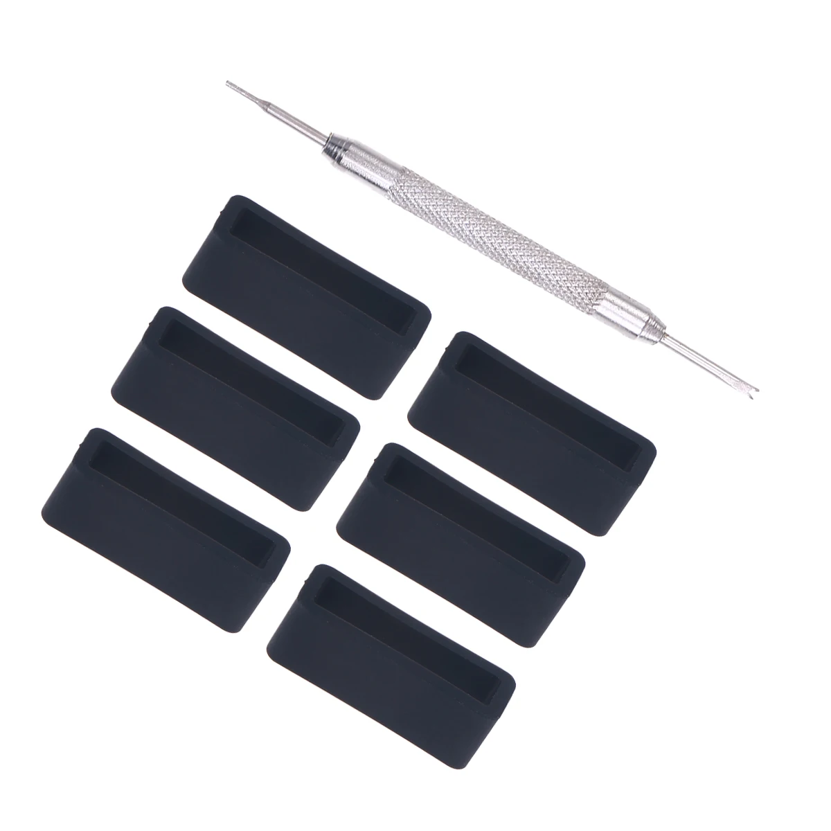 

6 pcs Silicone Loops Retainer Durable Soft Repair Tool Watch Accessories Parts Strap Watch Band Retainer Holder Accessories