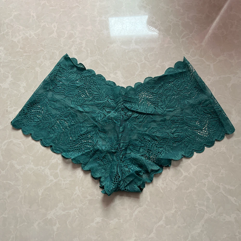 Sexy Womens See Through Underwear Sheer Lace Shorts Lingerie Seamless Briefs Knickers Breathable Comfy Plus Size Panties