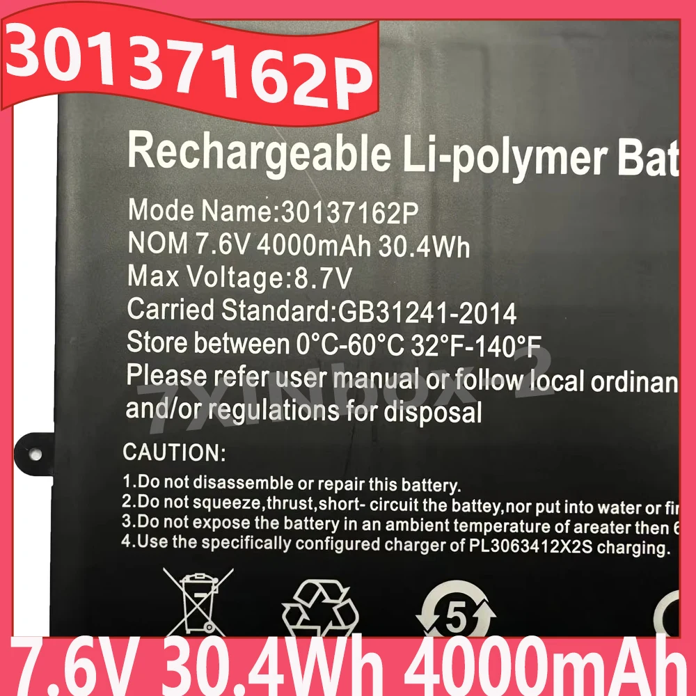 

30137162P H-30137162P 7.6V 30.4Wh 4000mAh Laptop Battery For TECLAST F5 NV-2778130-2S For JUMPER Ezbook X1