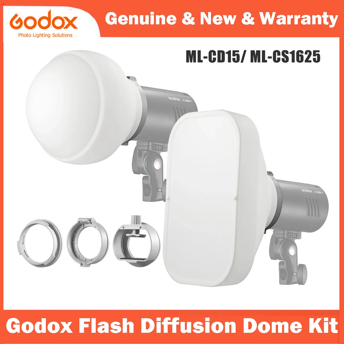 

Godox ML-CD15 ML-CS1625 Diffuser Dome Soft Tent Kit for Photography Light Flash Studio Photography Live Streaming with 3 Adapter