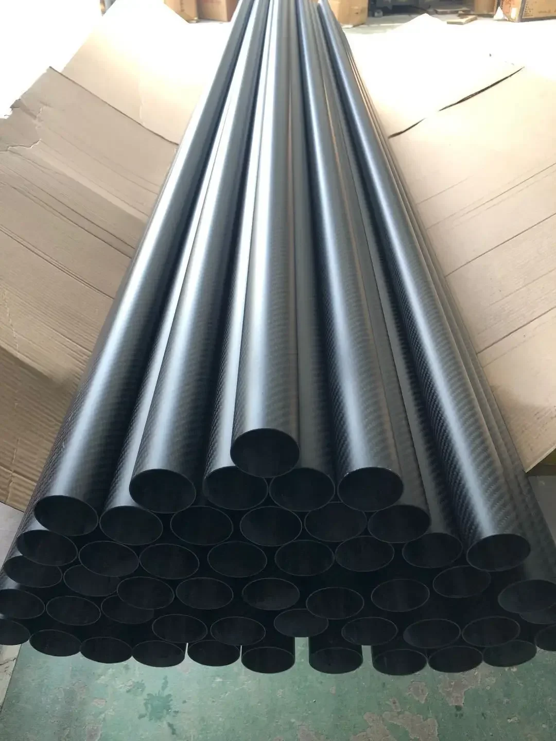 4pcs Length 600mm Carbon Fiber Tube High Composite Hardness Material 3K Twill Matte for Plant Protection Aircraft