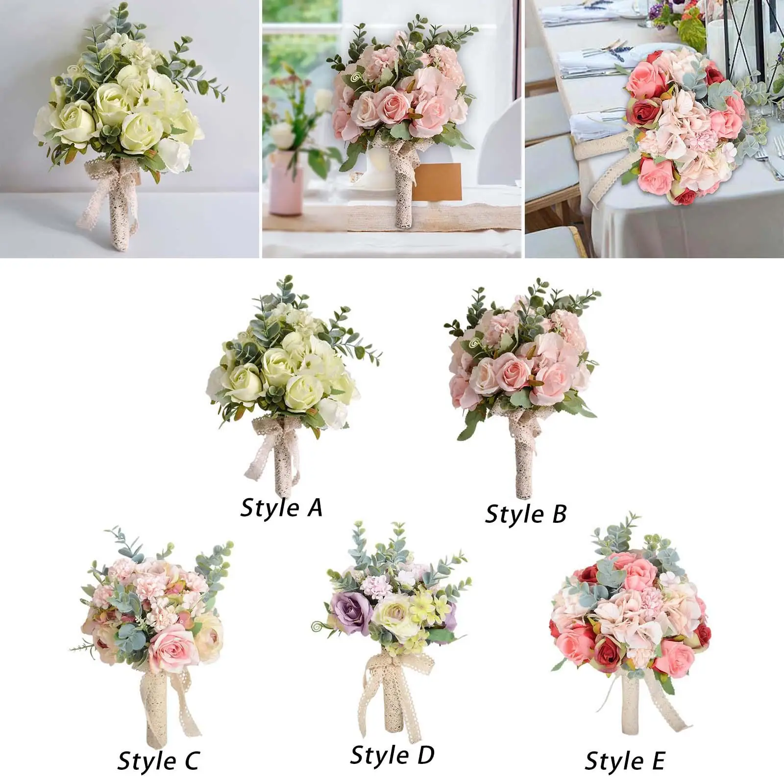 Bouquets Bride Romantic Toss Bouquet Centerpiece Rustic Style Bridal Hand Flower