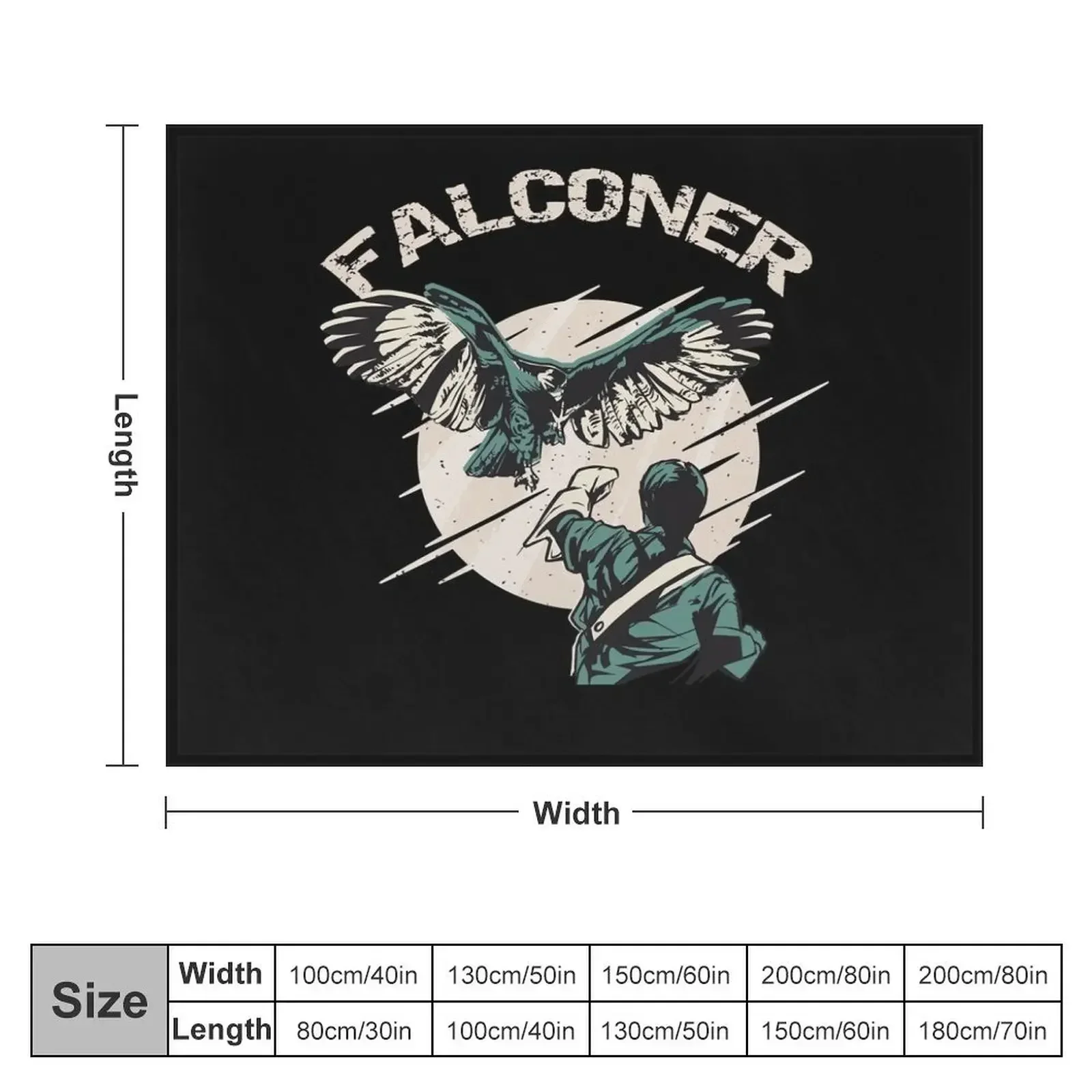 Falconry Bird landing on Falconer armClassic T-Shirt.png Throw Blanket Warm Custom Blankets Sofas Of Decoration Blankets