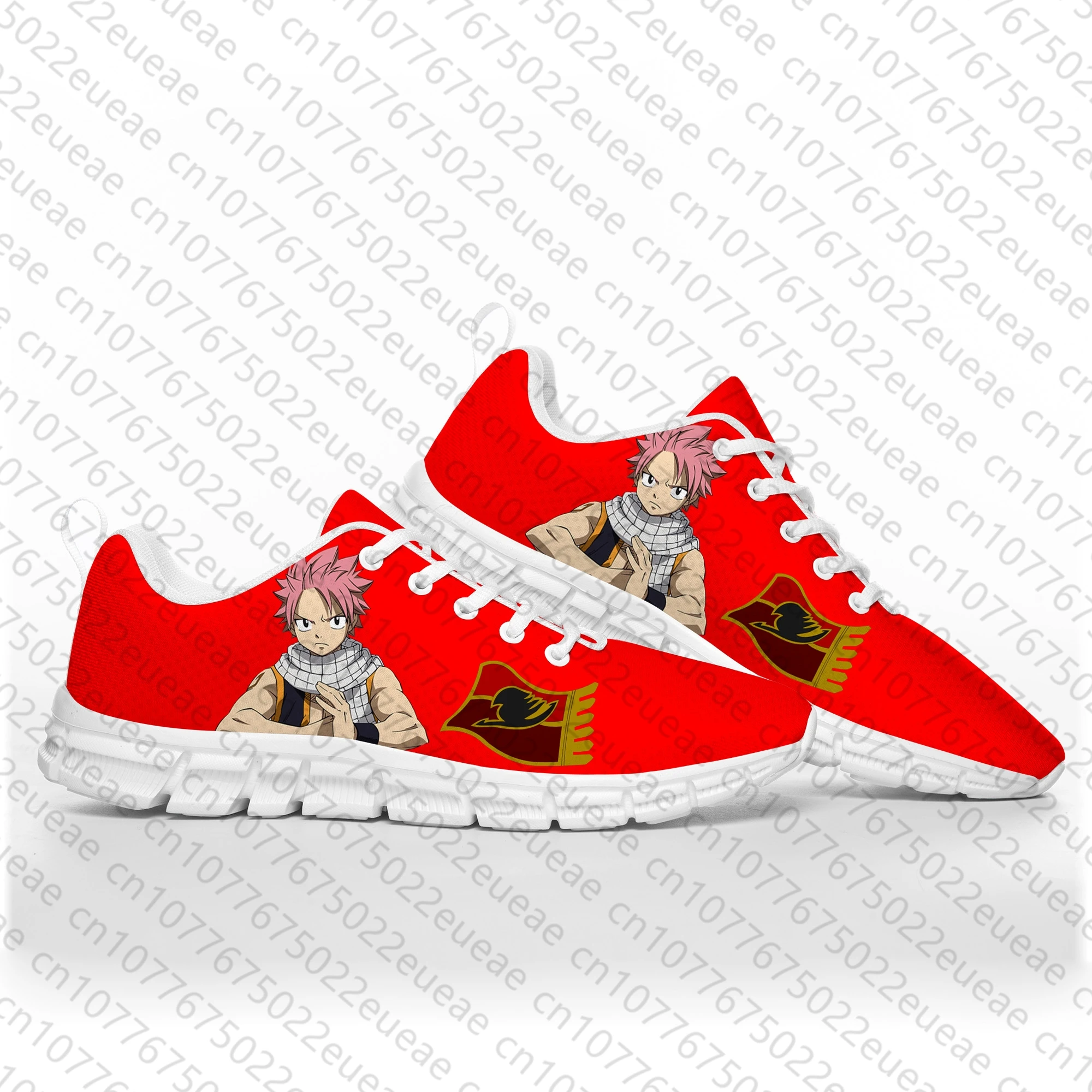 Natsu Dragneel Anime Calçados Esportivos para Homens e Mulheres, Casual Custom Sneakers para Crianças e Adolescentes, Anime Fairy Tail de alta qualidade