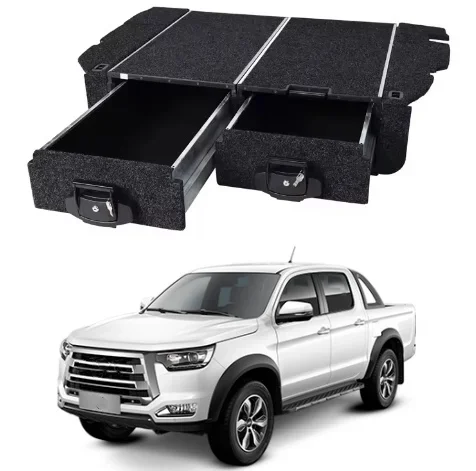 Aluminum Alloy Traveling Camping Storage Rear Pickup Truck Roller Drawer System For JACT6/T8