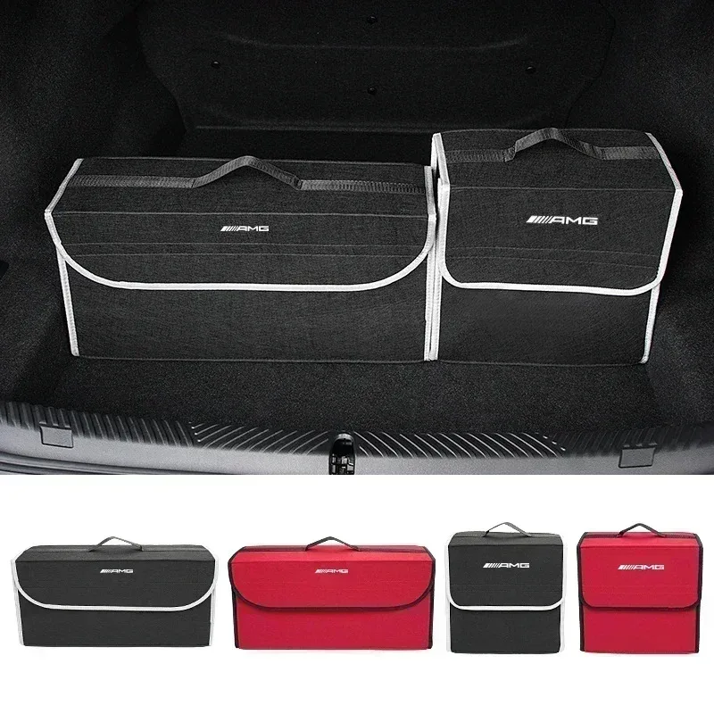 Car Trunk Storage Bag Organizer Foldable Stowing Tidying Container Box For Mercedes Benz AMG A B C E Class A180 CLK CLA GLC GLK