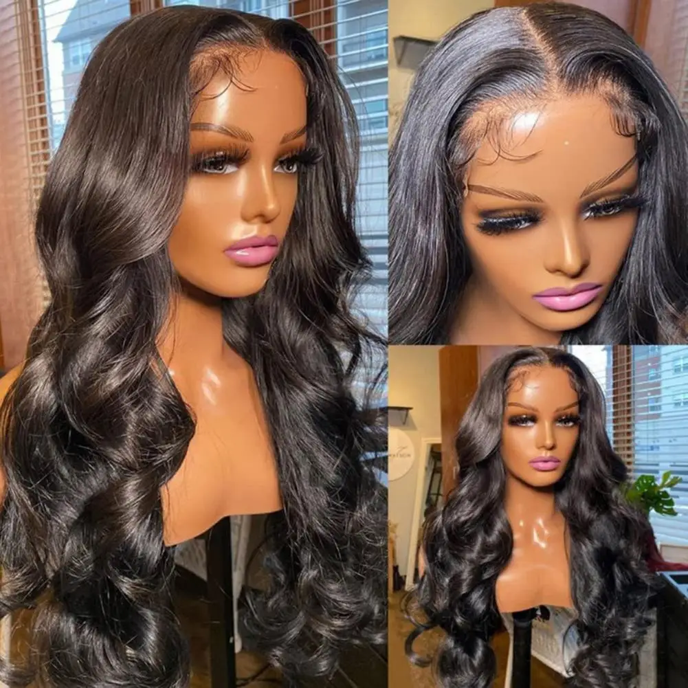 13x6 Hd Lace Body Wave 13x4 Синтетический парик спереди 30 40 дюймов Предварительно выщипанные кружевные фронтальные парики для женщин Влажные и волнистые