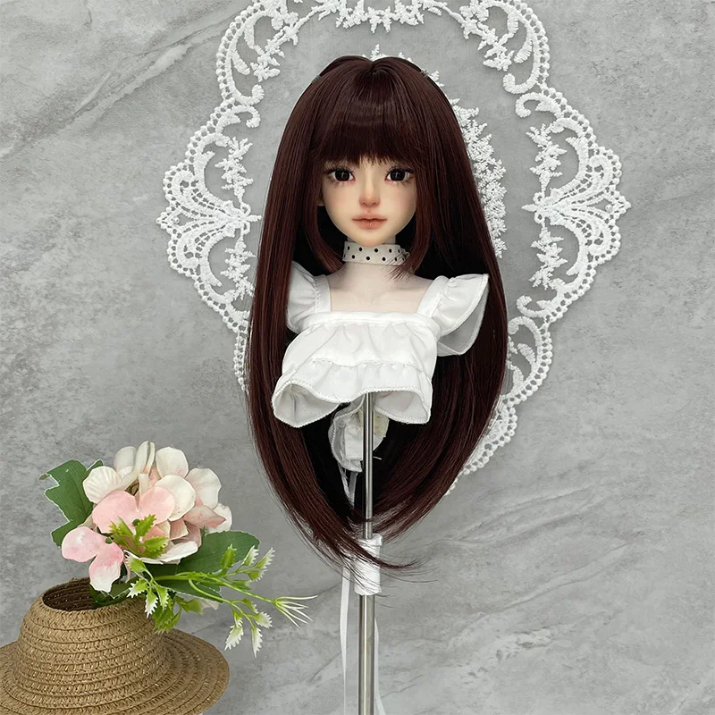 

Парик средней длины для кукол BJD 1/3, 1/4, 1/6, подходит для кукол SD BJD. Милый синтетический парик, аксессуар для кукол BJD.