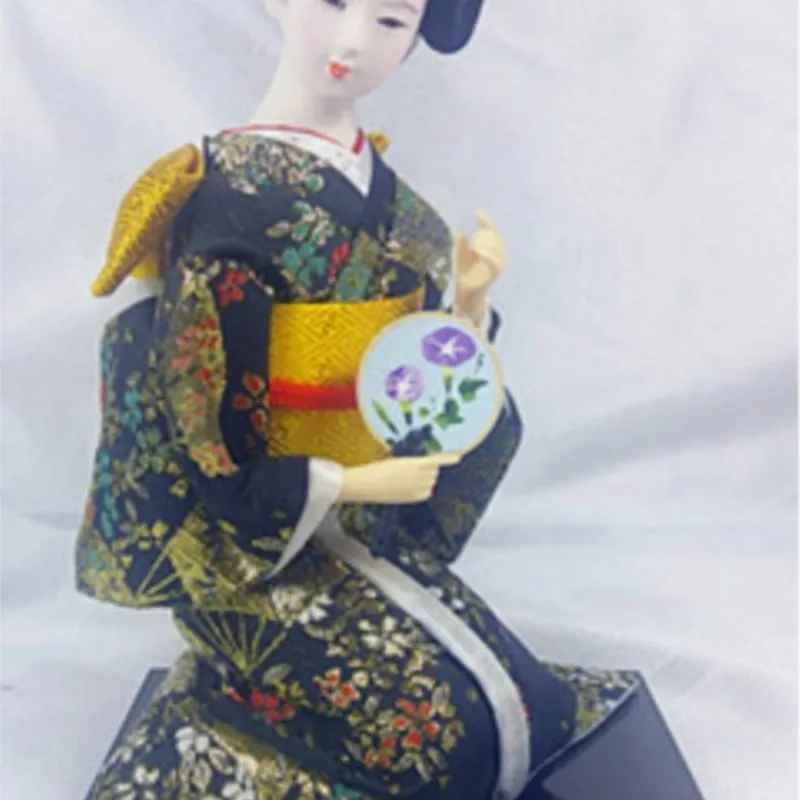 2025Japanese Geisha Miniatures Doll Squat Style Traddtional Japannese Ethnic Kimono Dolls For Girls Handmade Design Crafts ZL219