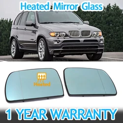 For BMW X5 E53 1999 2000 2001 2002 2003 2004 2005 2006 Left or Right Mirror Heated Side Mirror Glass Rearview Mirror Lens