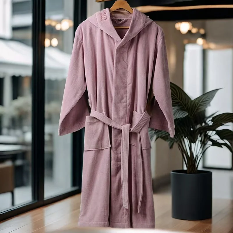 Winter New Men's Robe Homewear Plus Size Kimono Bathrobe Gown Towel Fleece Shower Peignoirs Loose Thicken Nightwear