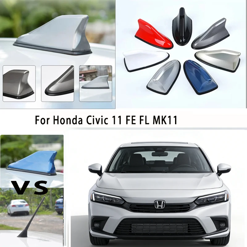 

For Honda Civic 11 FE FL Car Roof Top Mount Shark Fin Aerial Antenna Toppers Auto Radio AM FM Antenna Signal Amplifier Aerial