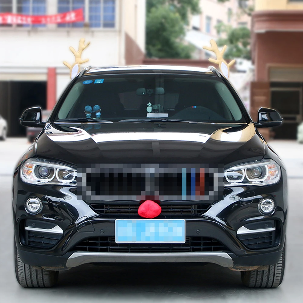 

Car Antlers Decoration Christmas Vehicle Decorations Deer for Reindeer and Nose Kit