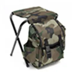 2 in 1Camouflage Outdoor Chair Bag Fishing Backpack Chair Stool Convenient Wear-resistant for Outdoor Hunting Climbing Equipment