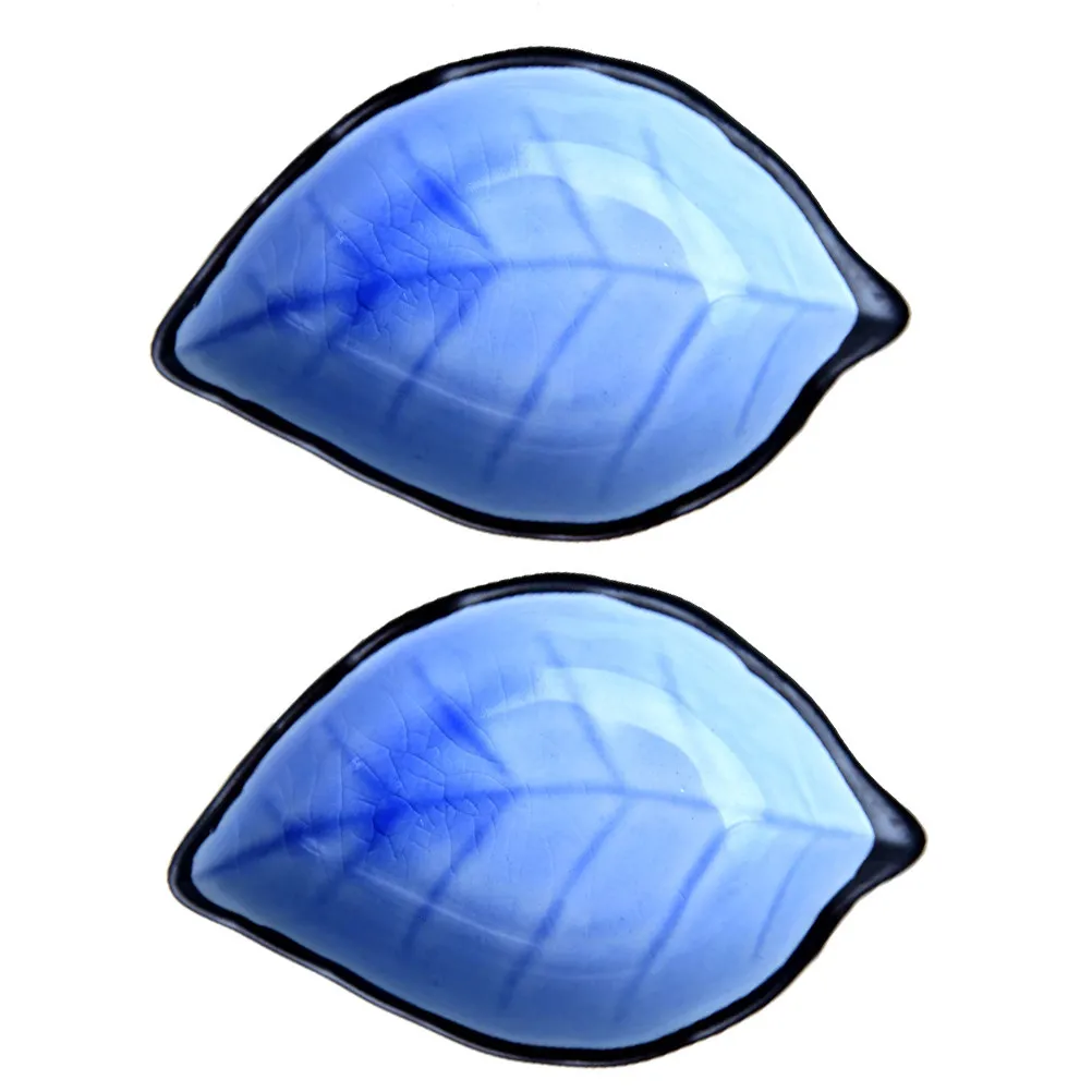 

2Pcs Leaf Shaped Ink Dish Ceramic Calligraphy Ink Plate for Beginners Students Artists Exquisite Unique Design Smooth Safe Edge