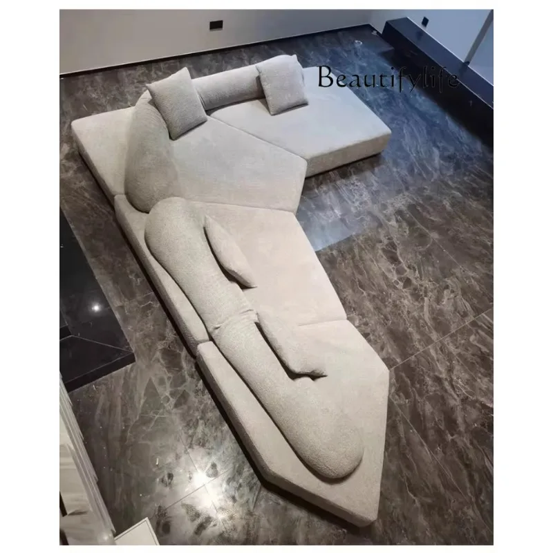 

Sofa Italian minimalist special-shaped chenille designer living room home high-end fashion new