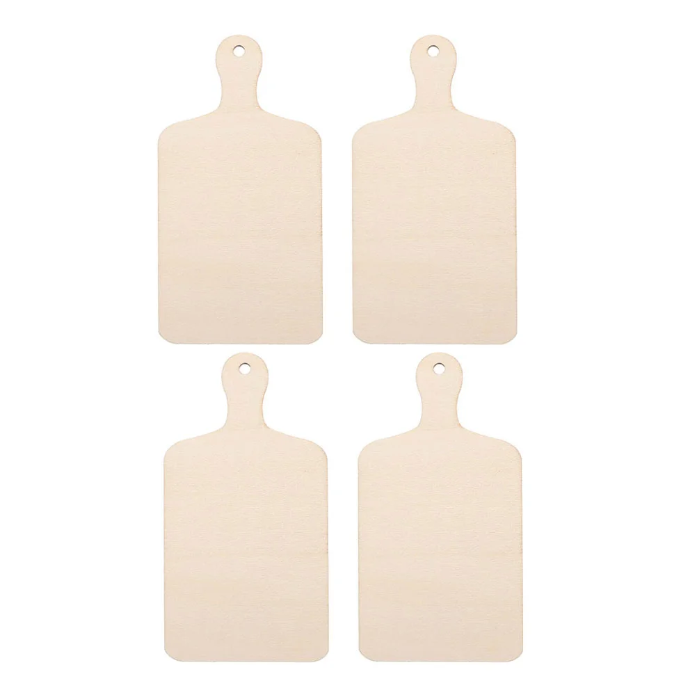 

4 Pcs DIY Wooden Cutting Board Interactive Graffiti Toy Mini Craft Children Kids Supply Round